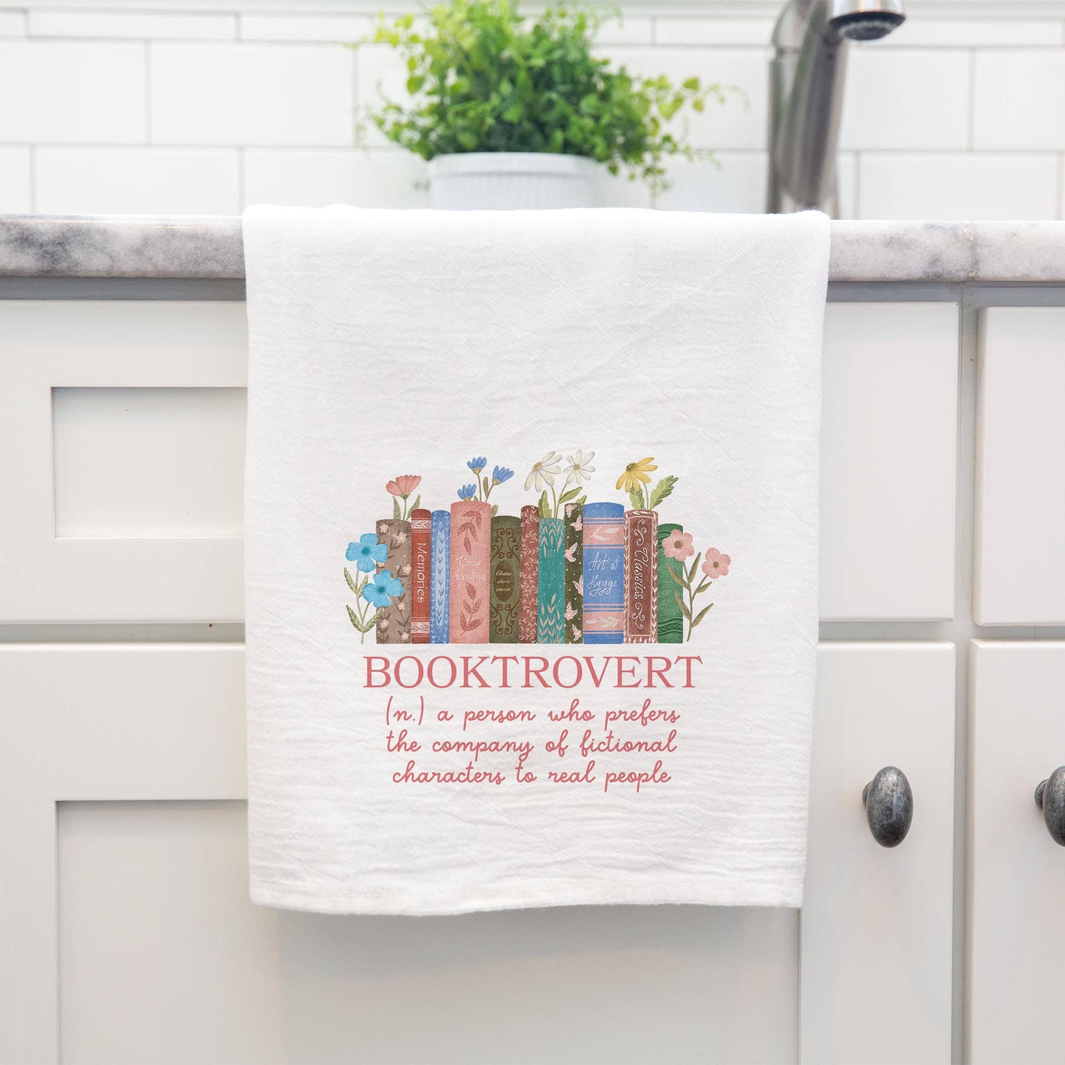 Booktrovert Definition Tea Towel