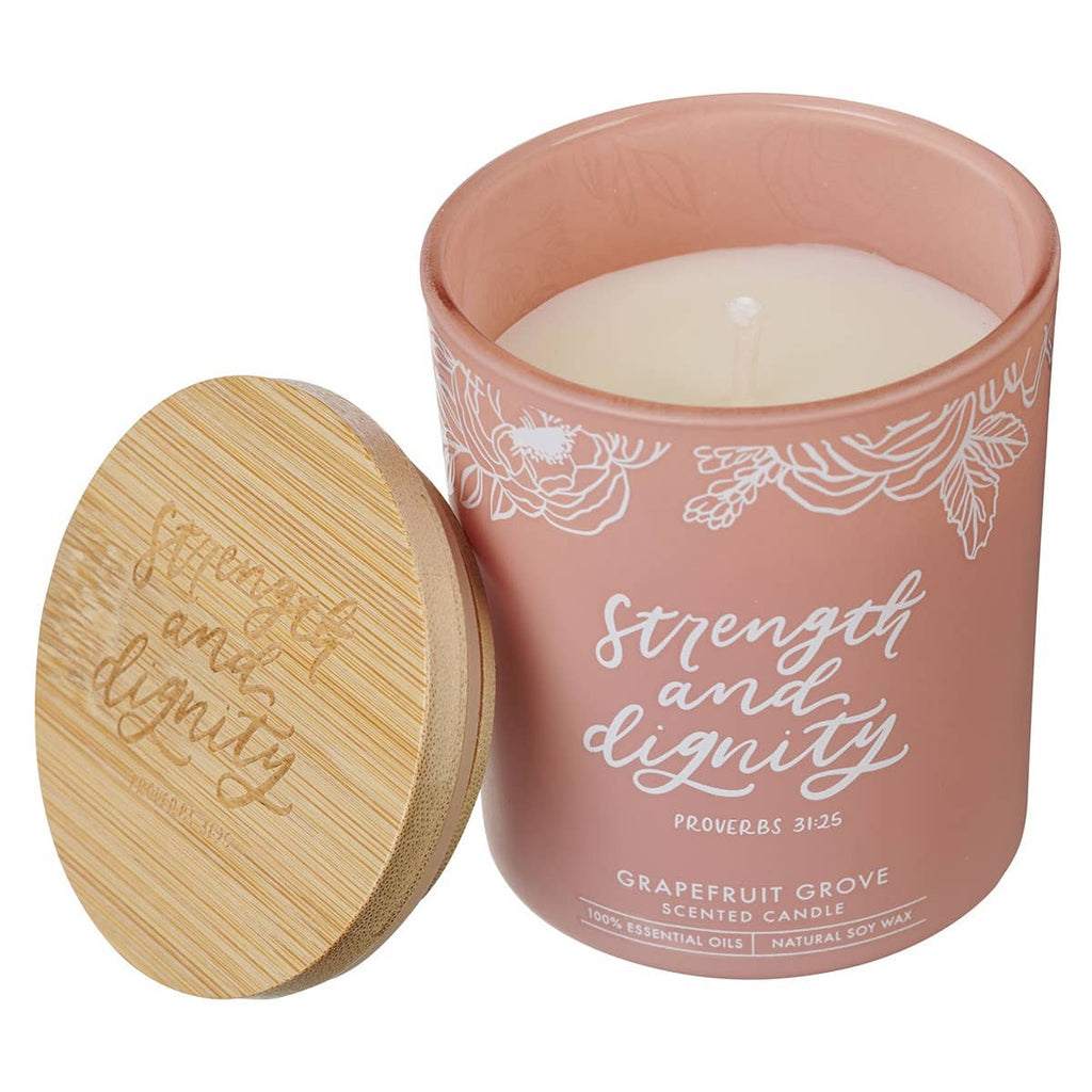 Strength & Dignity Prov 31:25 Candle