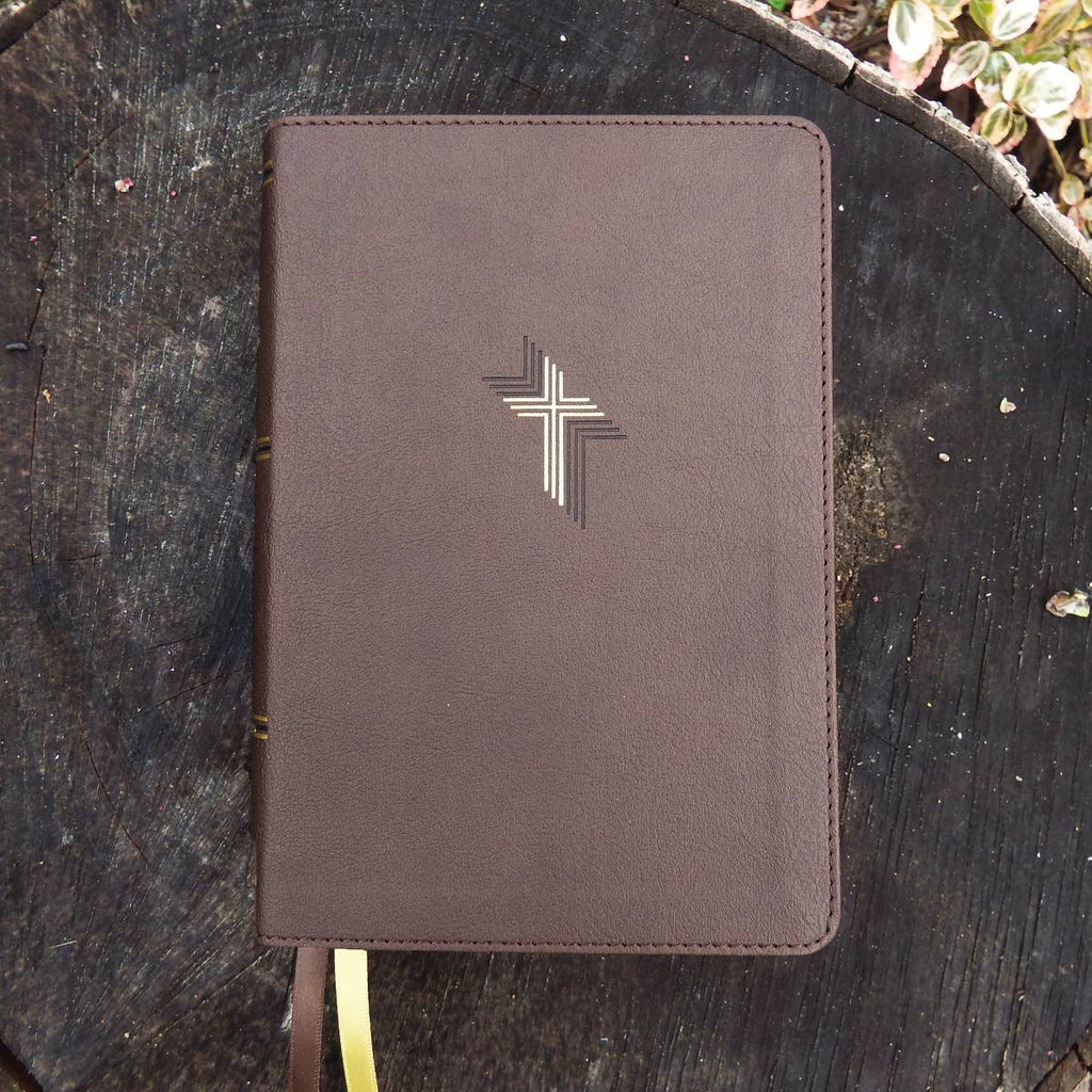 NIV Larger Print Compact Bible, Leathersoft, Brown