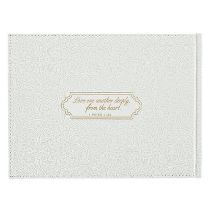 Guest Book White/Gold Mr. & Mrs. Our Wedding