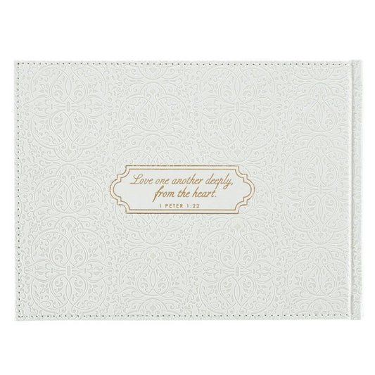 Guest Book White/Gold Mr. & Mrs. Our Wedding