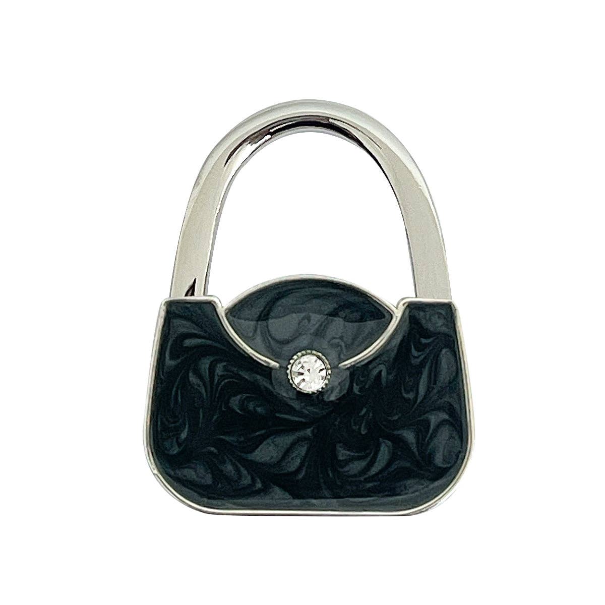 Black Baguette Foldable Purse Hook Hanger