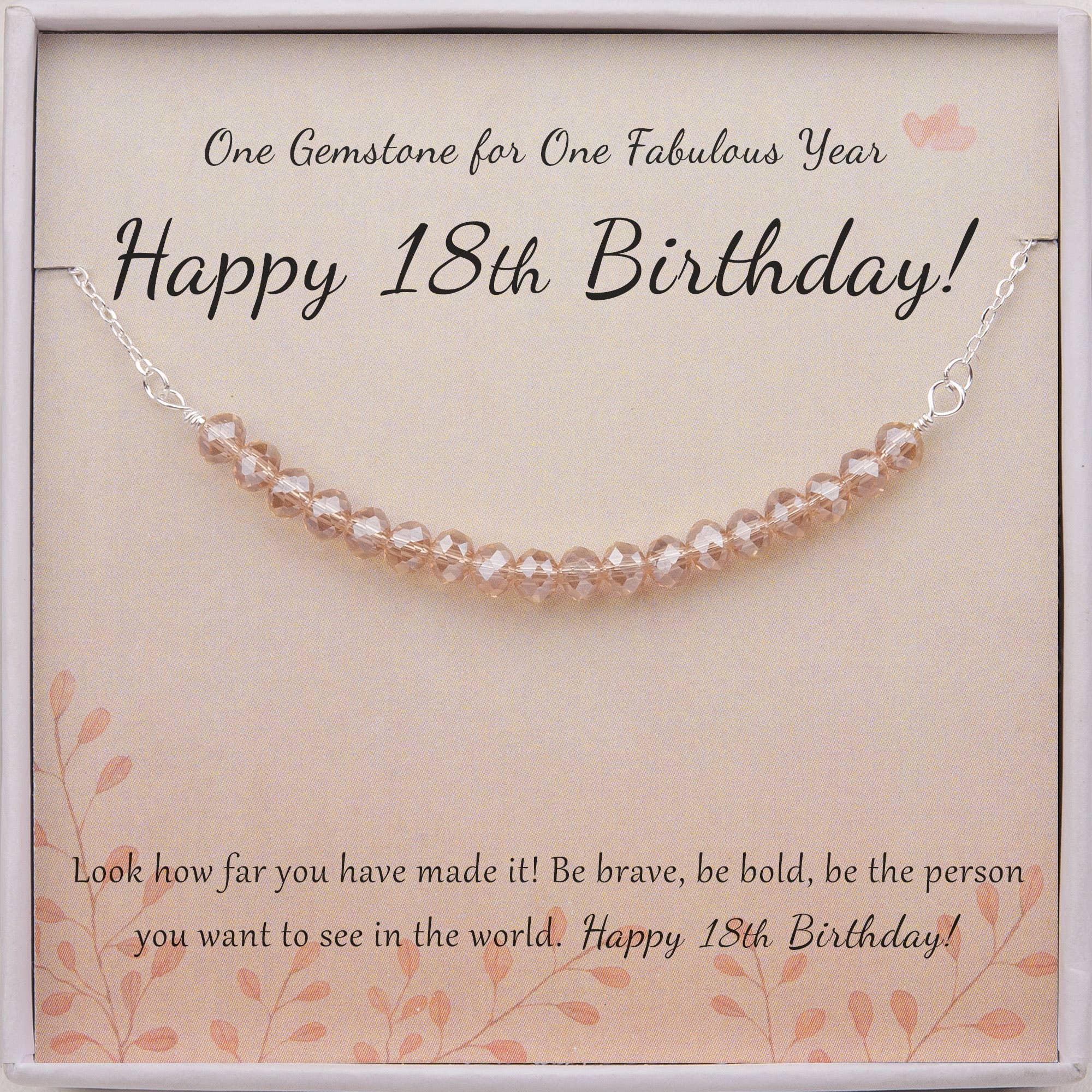 Happy 18th Birthday! Sterling Silver Necklace Jewelry Set