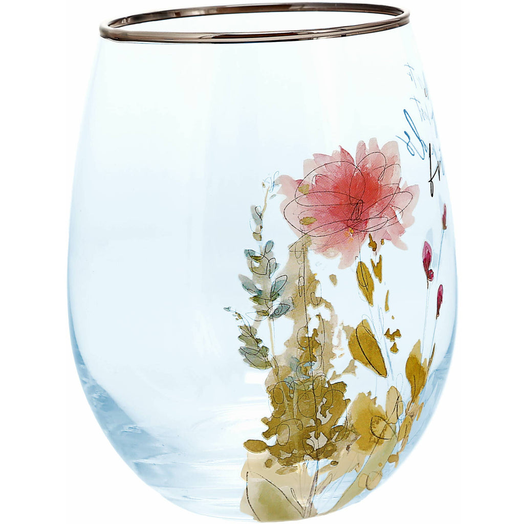 Cheers To the Best Friends Stemless Wine Glass