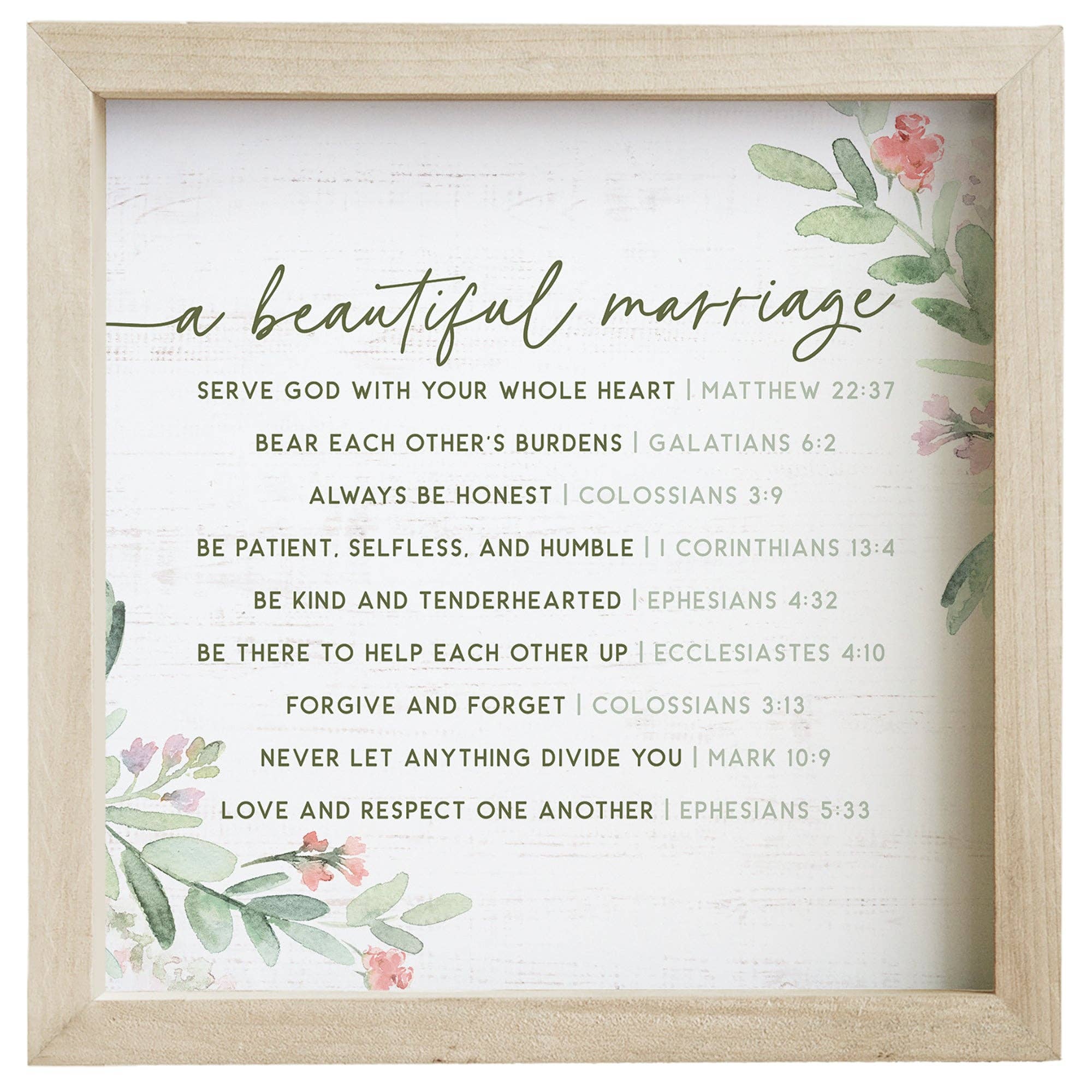 A Beautiful Marriage Framed Sign