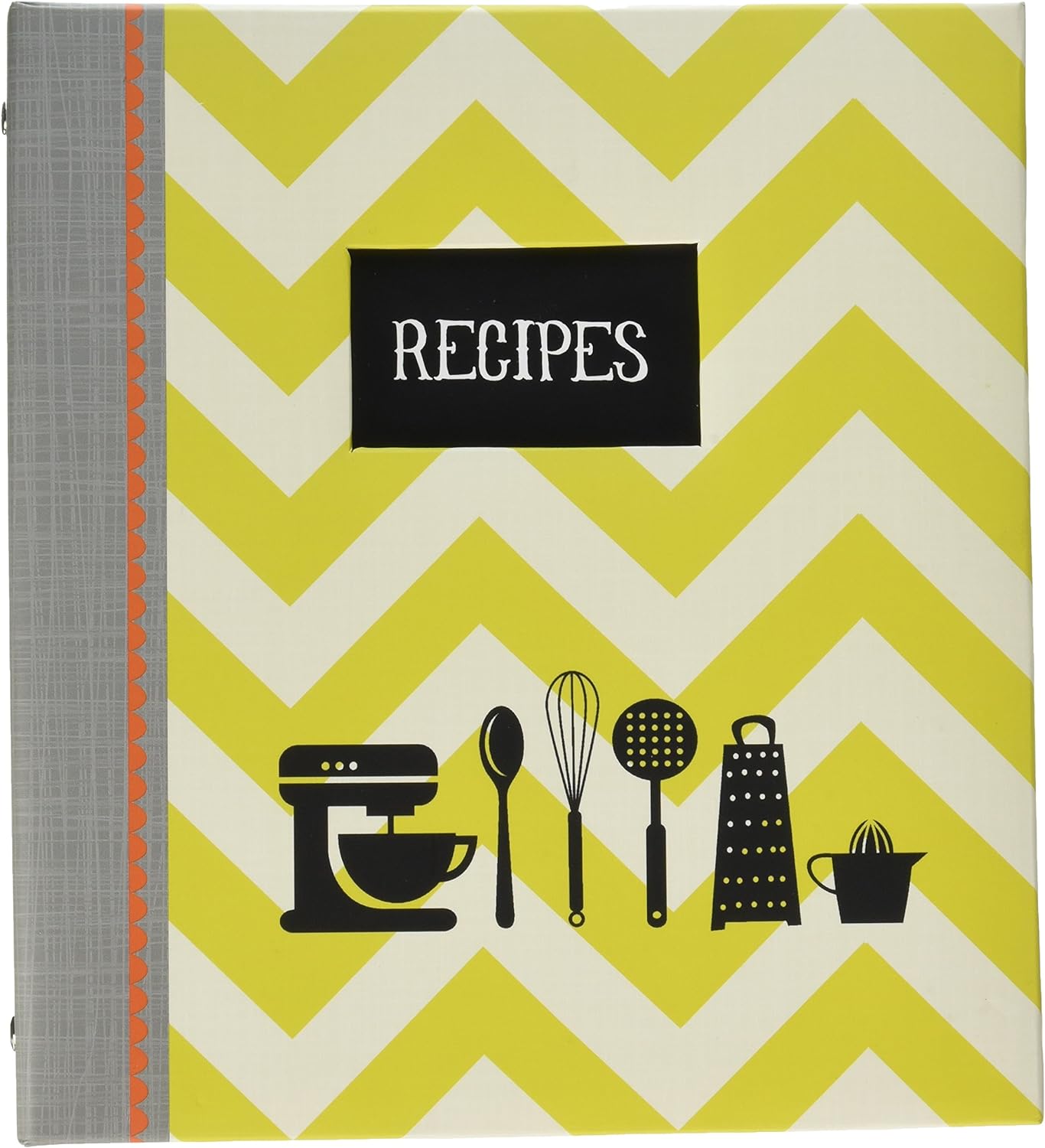 Green Chevron Stripe Recipe Book/Binder
