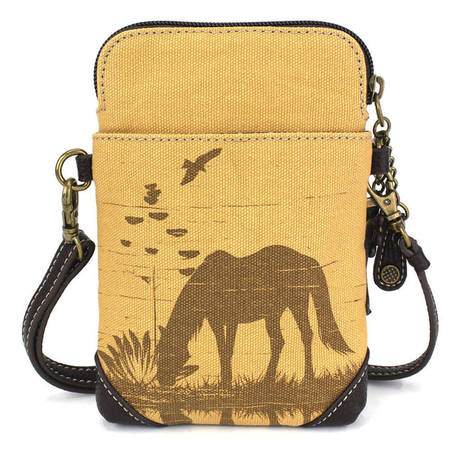 Safari Horse Canvas Cellphone Crossbody