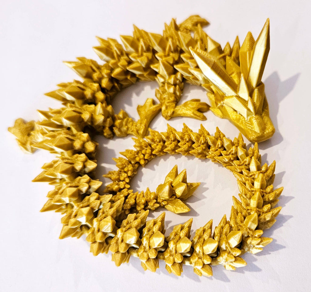 Gold Articulated Crystal Dragon