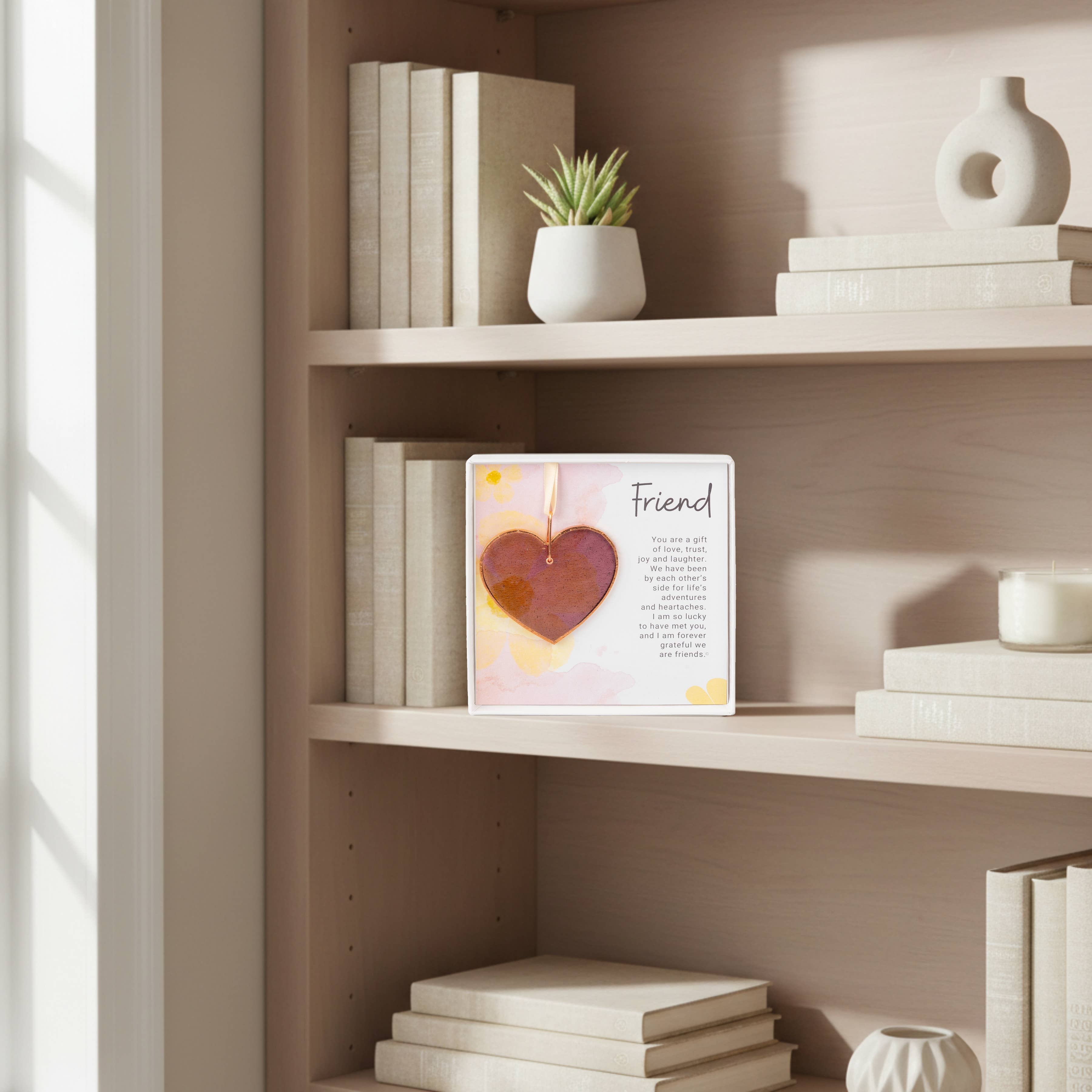 Friend Keepsake Gift – Handmade Stained Glass Heart