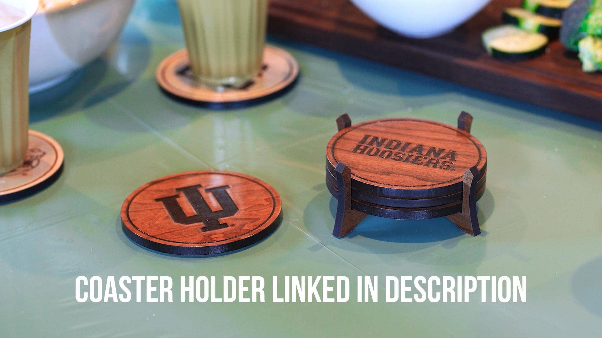 United States Naval Academy Anchor Coaster – Cherry Wood