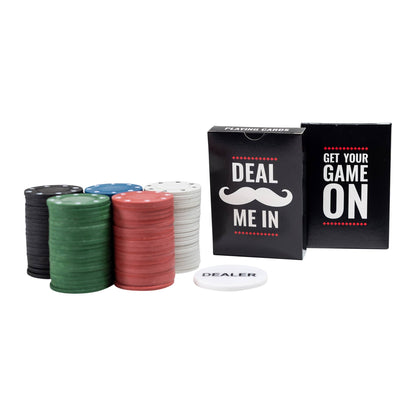 Men's Professional Poker in a Tin Set: Black