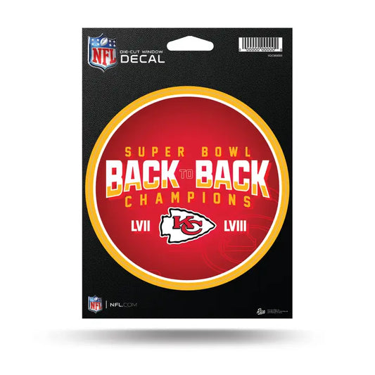 Kansas City Chiefs Back to Back Champs Decal