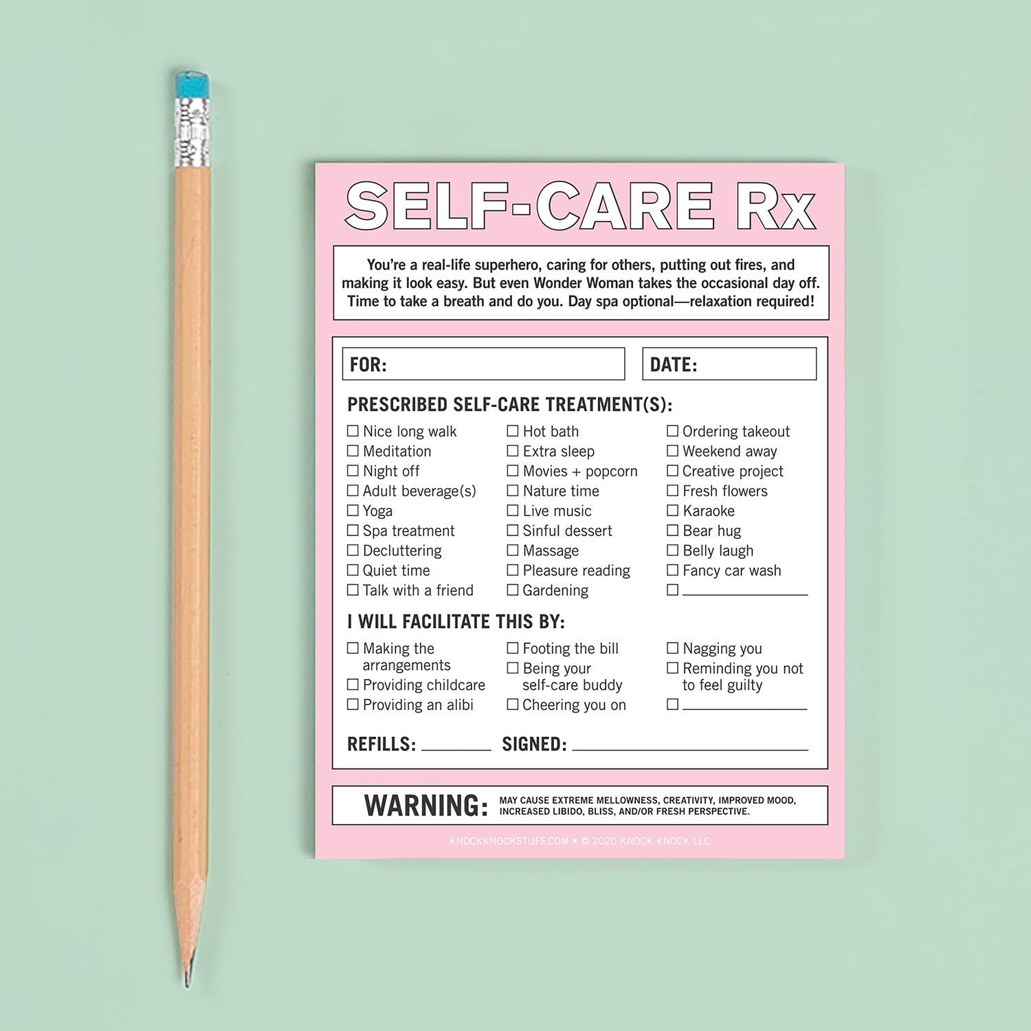 Self-Care RX Nifty Note