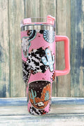 Pink Western Tumbler