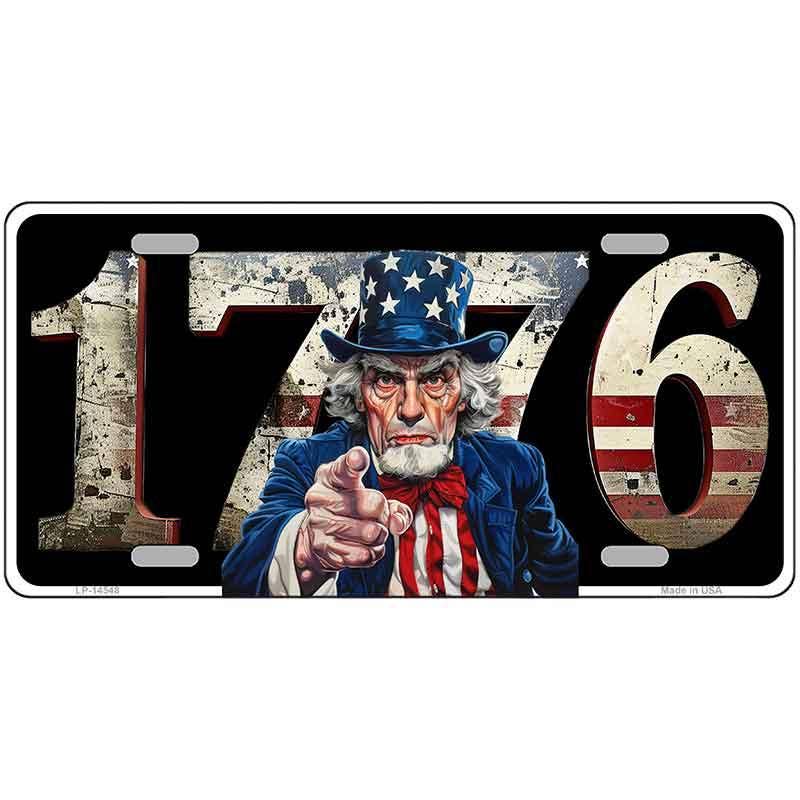 1776 Uncle Sam Novelty Metal License Plate