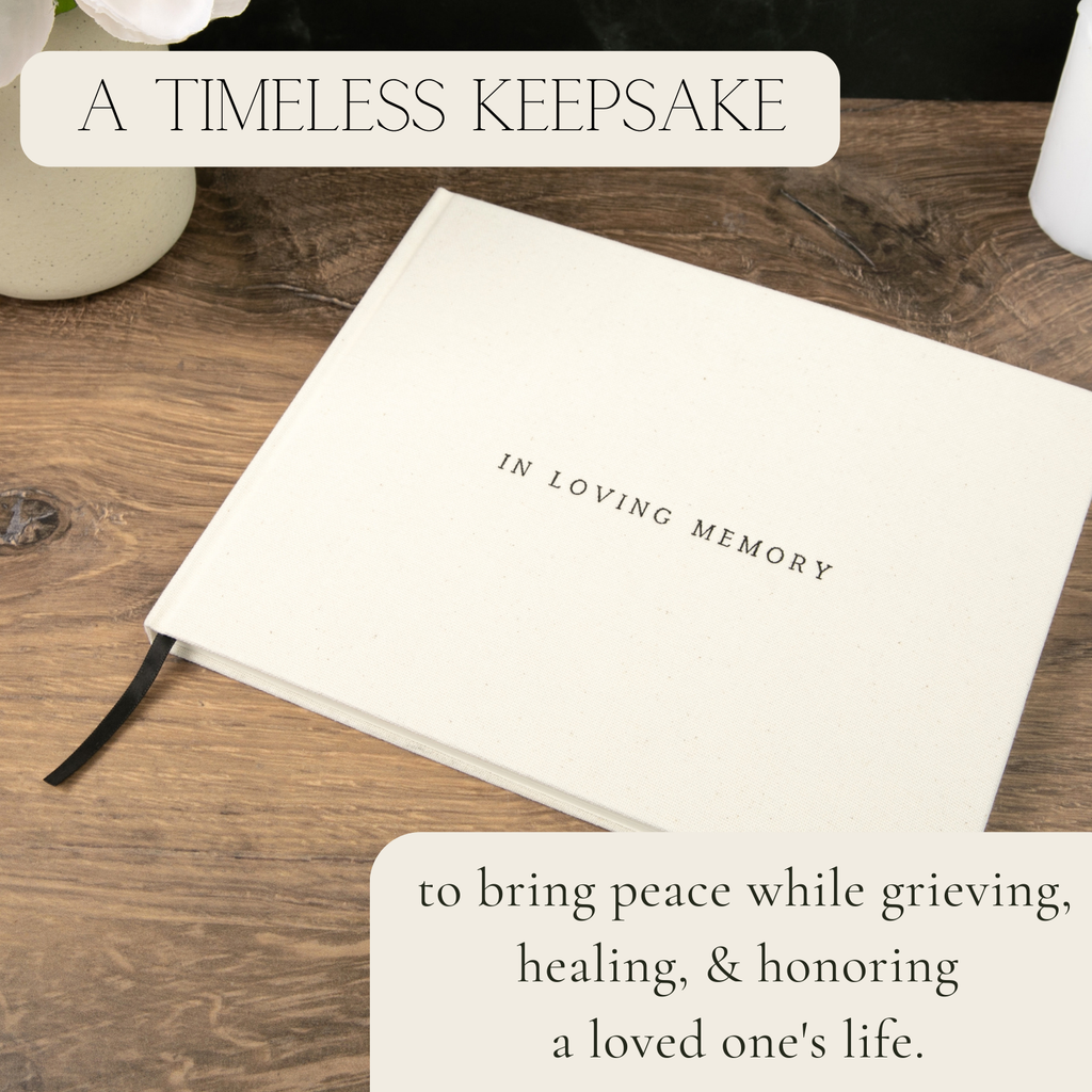 Modern Funeral Guest Book In Loving Memory