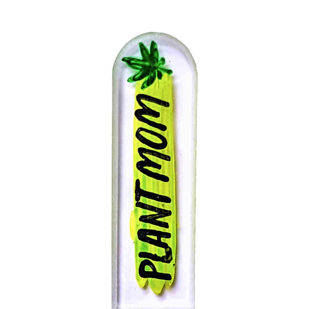 Plant Mom Cannabis Hand Painted Crystal Nail File: Medium