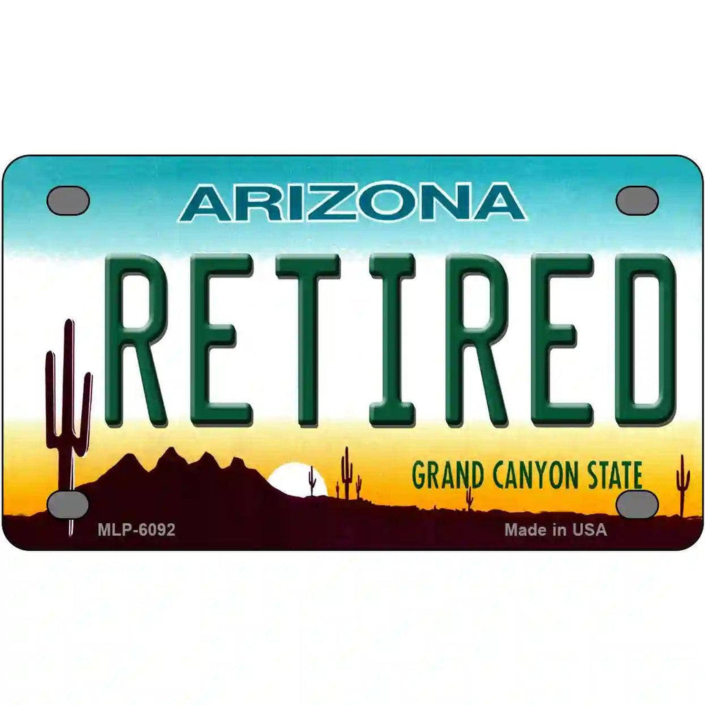 Arizona Retired Novelty Metal License Plate
