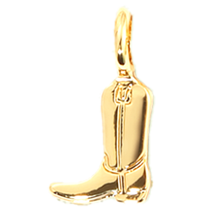 Charm Garden Gold Cowboy Boot