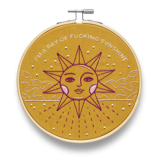 I'm A Ray Of Fucking Sunshine Embroidery Kit