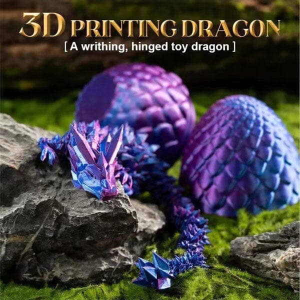 Dragon and Egg Set Purple and Blue