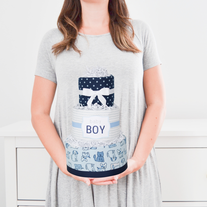 Baby Boy Puppy Diaper Cake Gift