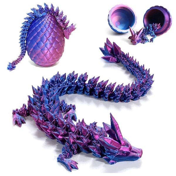 Dragon and Egg Set Purple and Blue