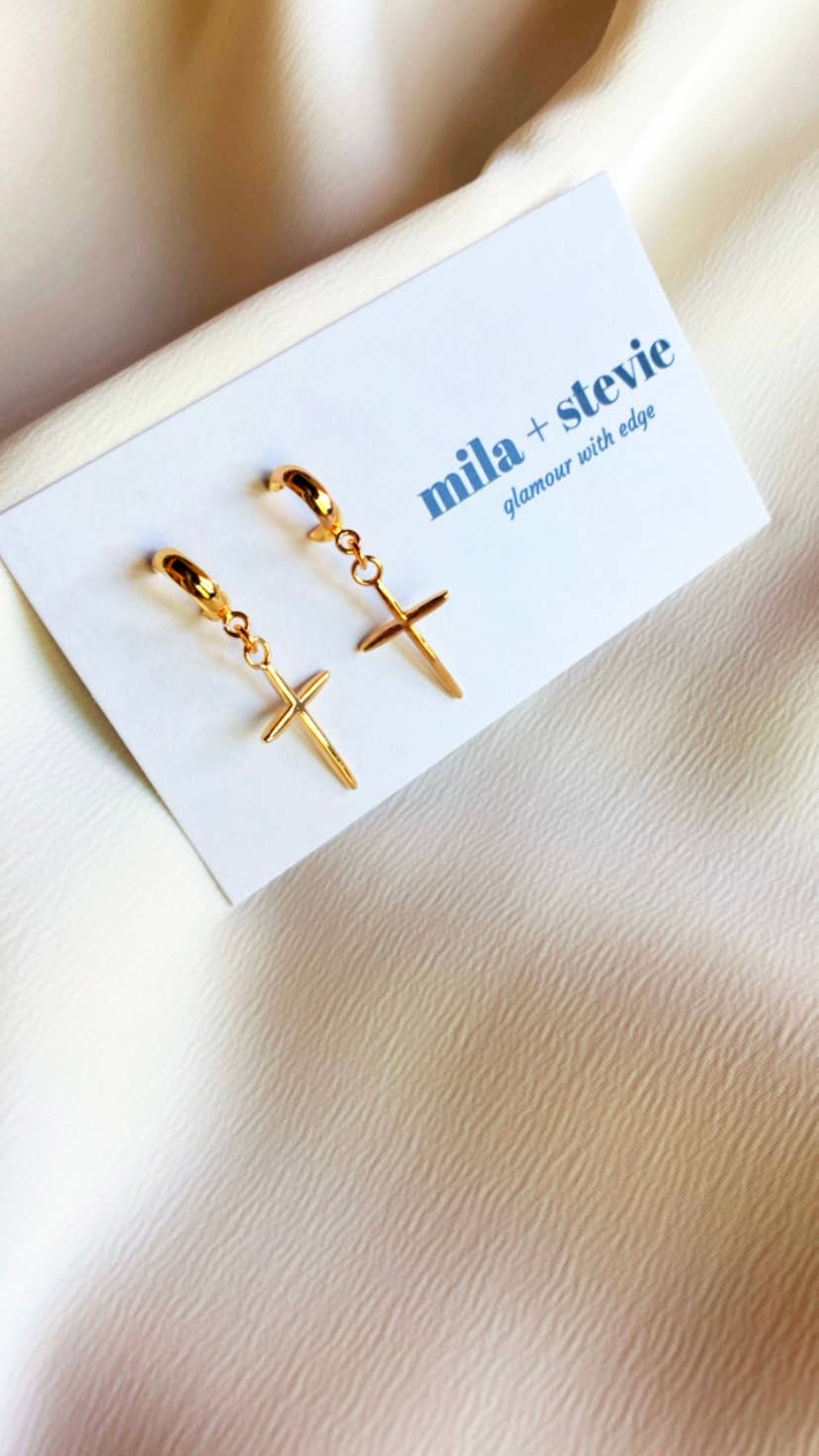 Freya Cross Earrings