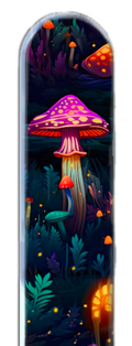 Enchanted Bright Glow Mushrooms 3D Colored Crystal Nail File: Medium