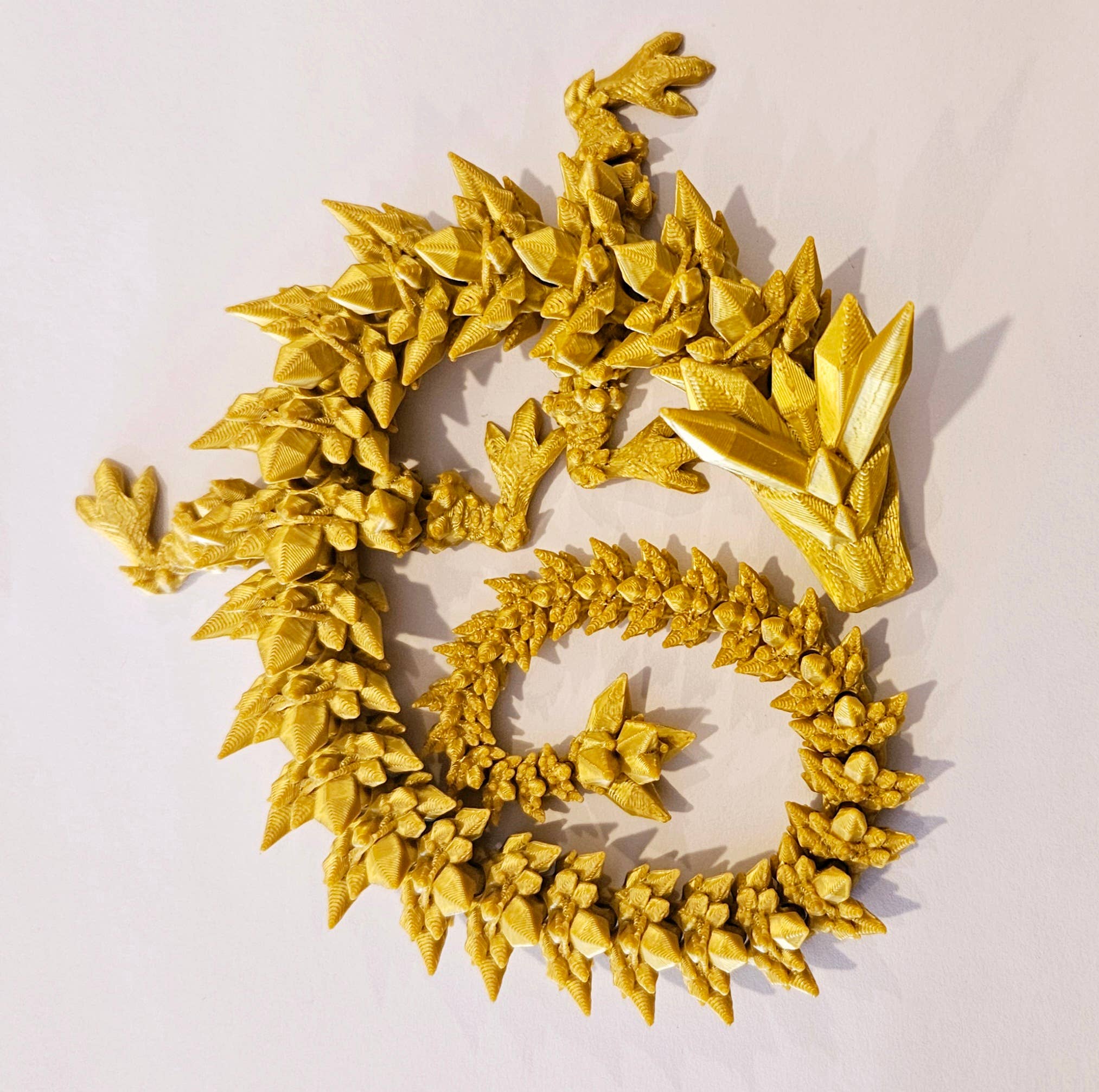 Gold Articulated Crystal Dragon