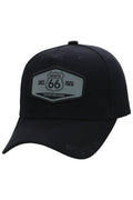 Historic Route 66 Emblem Velcro Black /Gray Baseball Cap