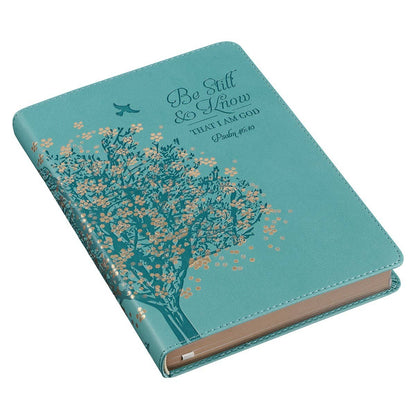 Be Still & Know Teal Faux Leather Classic Journal