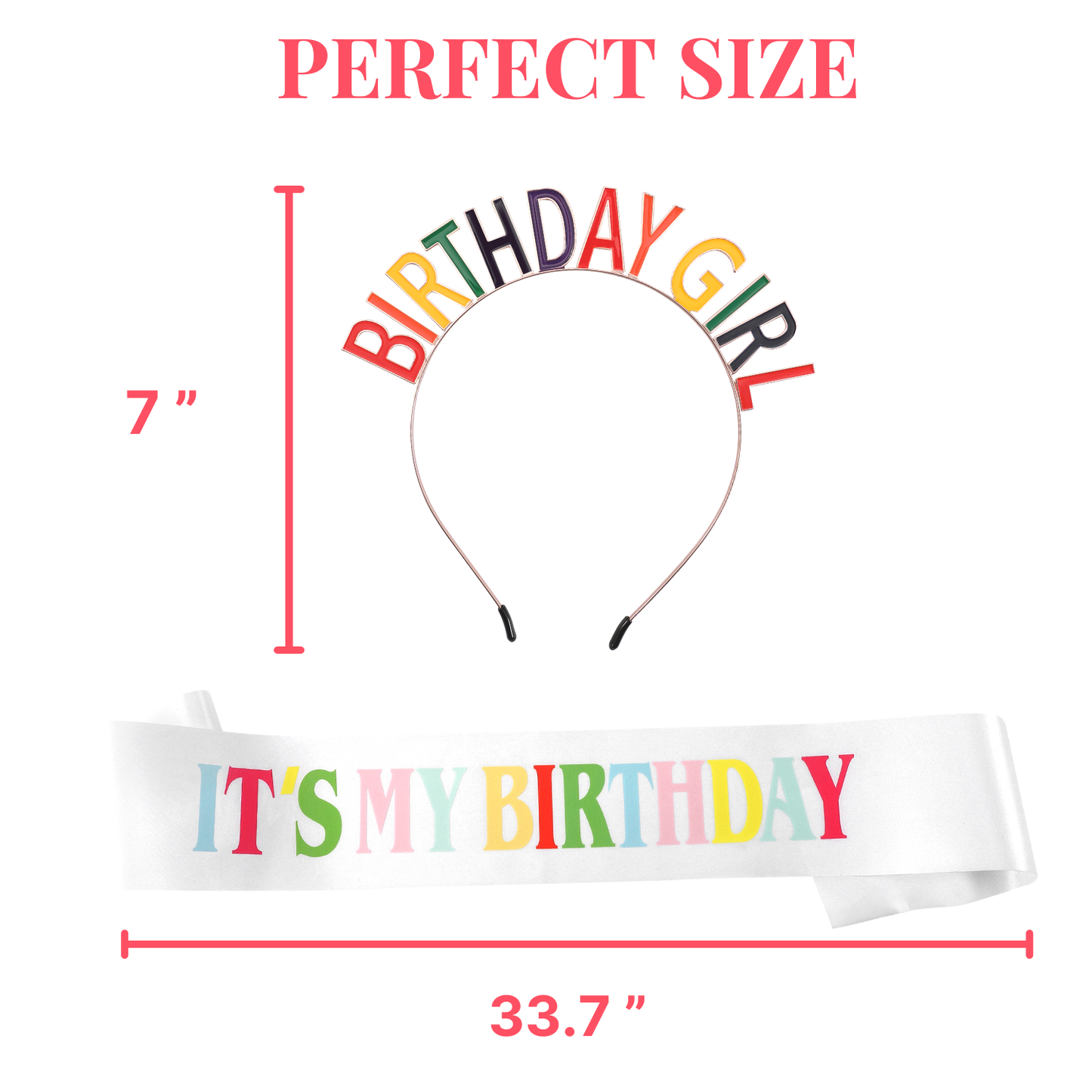 Birthday Crown Sash Banner Set/3 Pcs