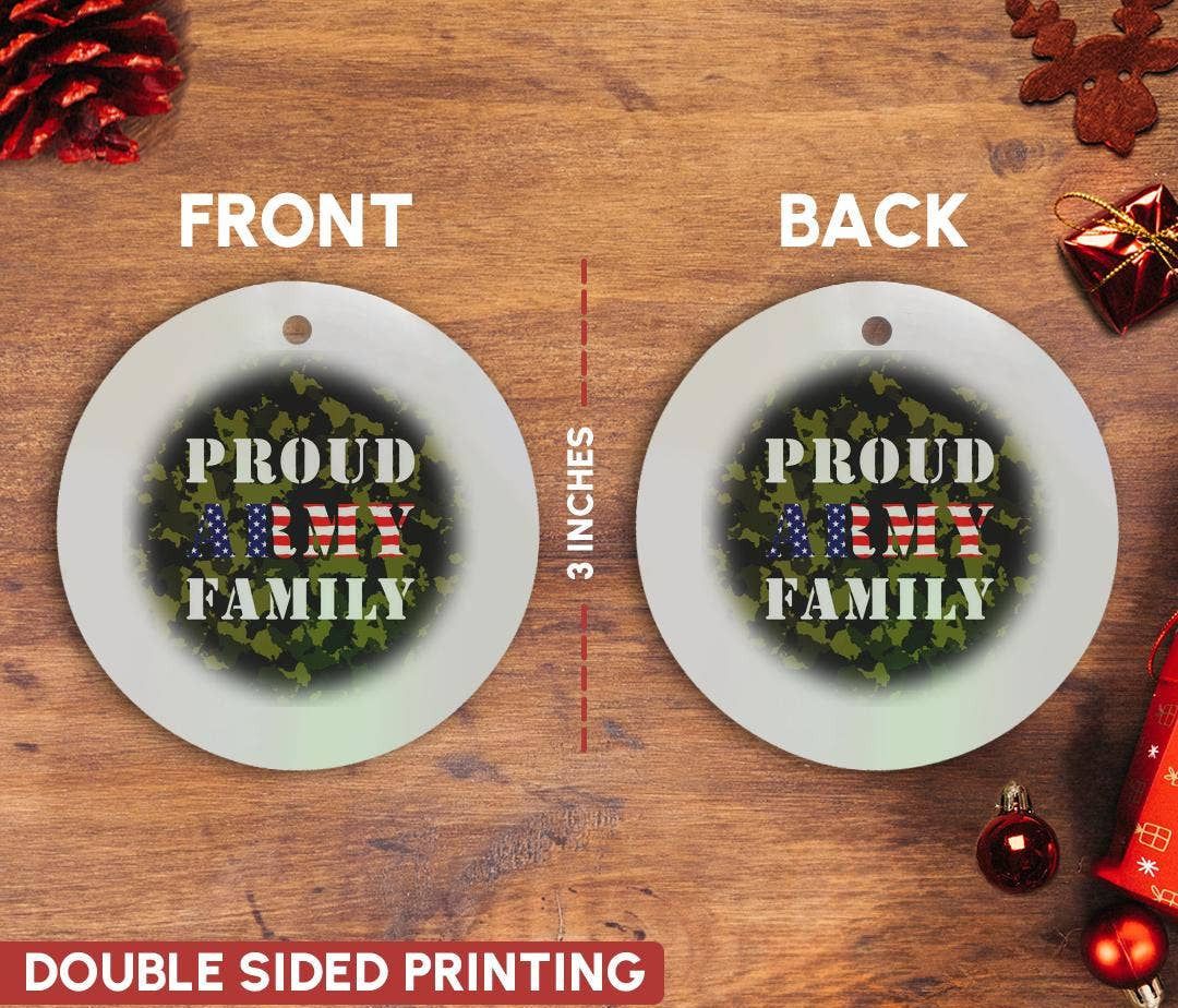 Proud ARMY family. American flag, Ornament