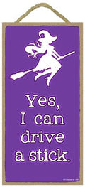 Yes, I Can Drive a Stick Wood Sign