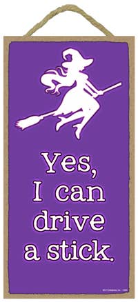 Yes, I Can Drive a Stick Wood Sign