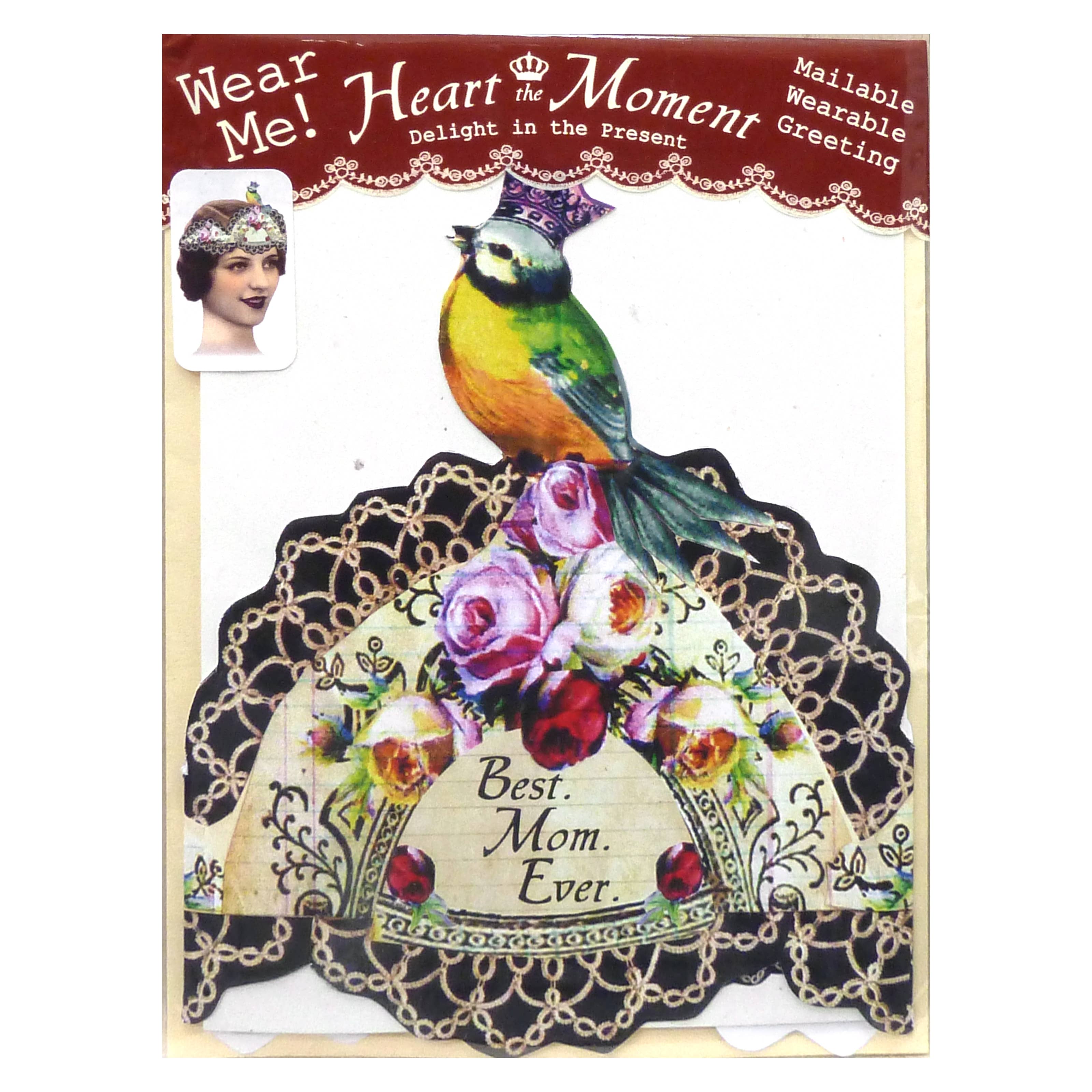 Greeting Card with Tiara, Best Mom Ever, Songbird