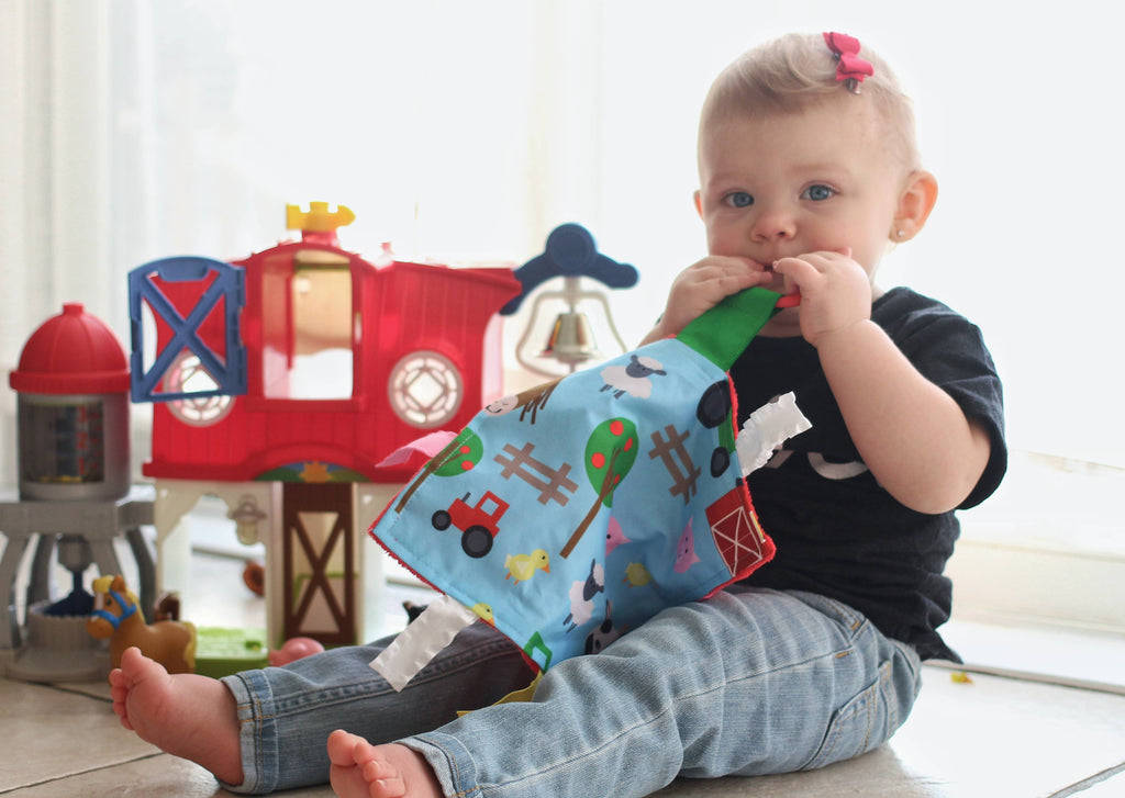 Farm Crinkle Tag Square Toy