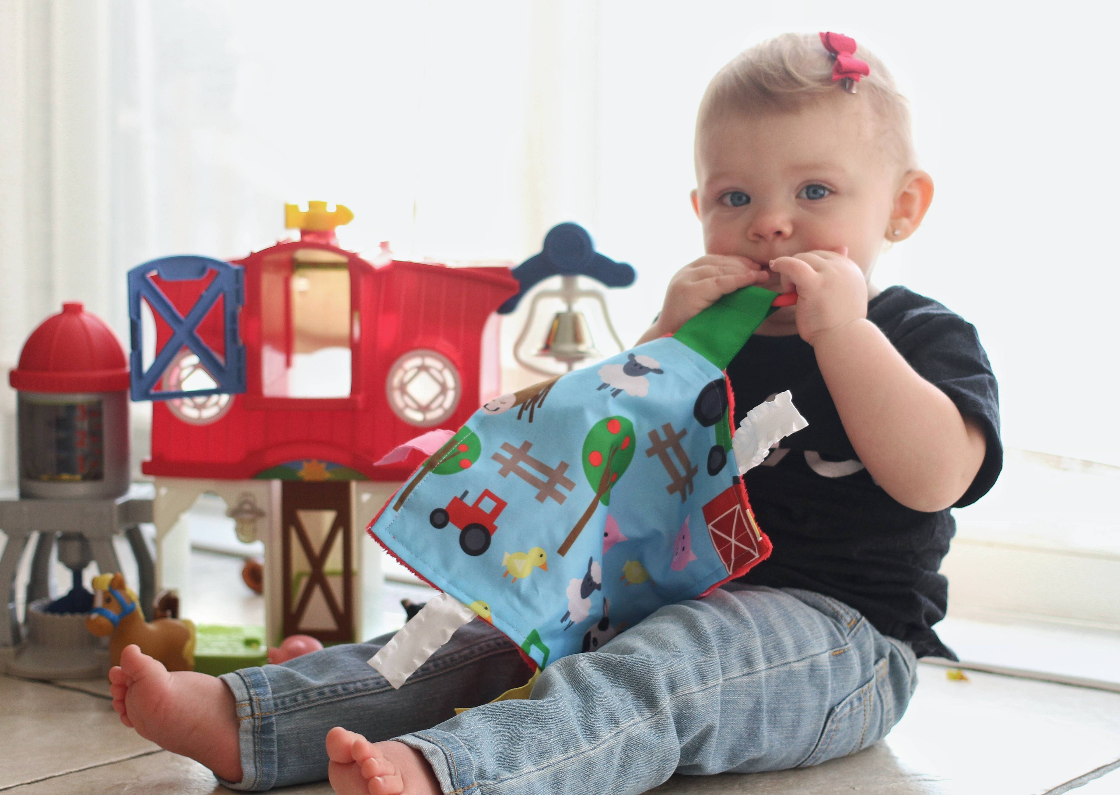 Farm Crinkle Tag Square Toy