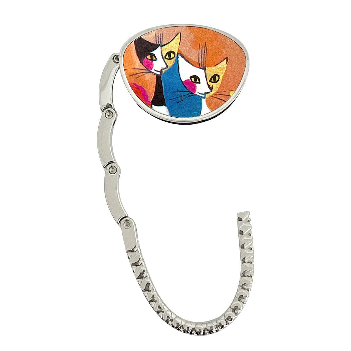 Foldable Purse Hook Hanger: Purple Baguette