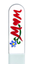 Mom Flowers Mother's Day Gift Hand Painted Crystal Nail File: Large