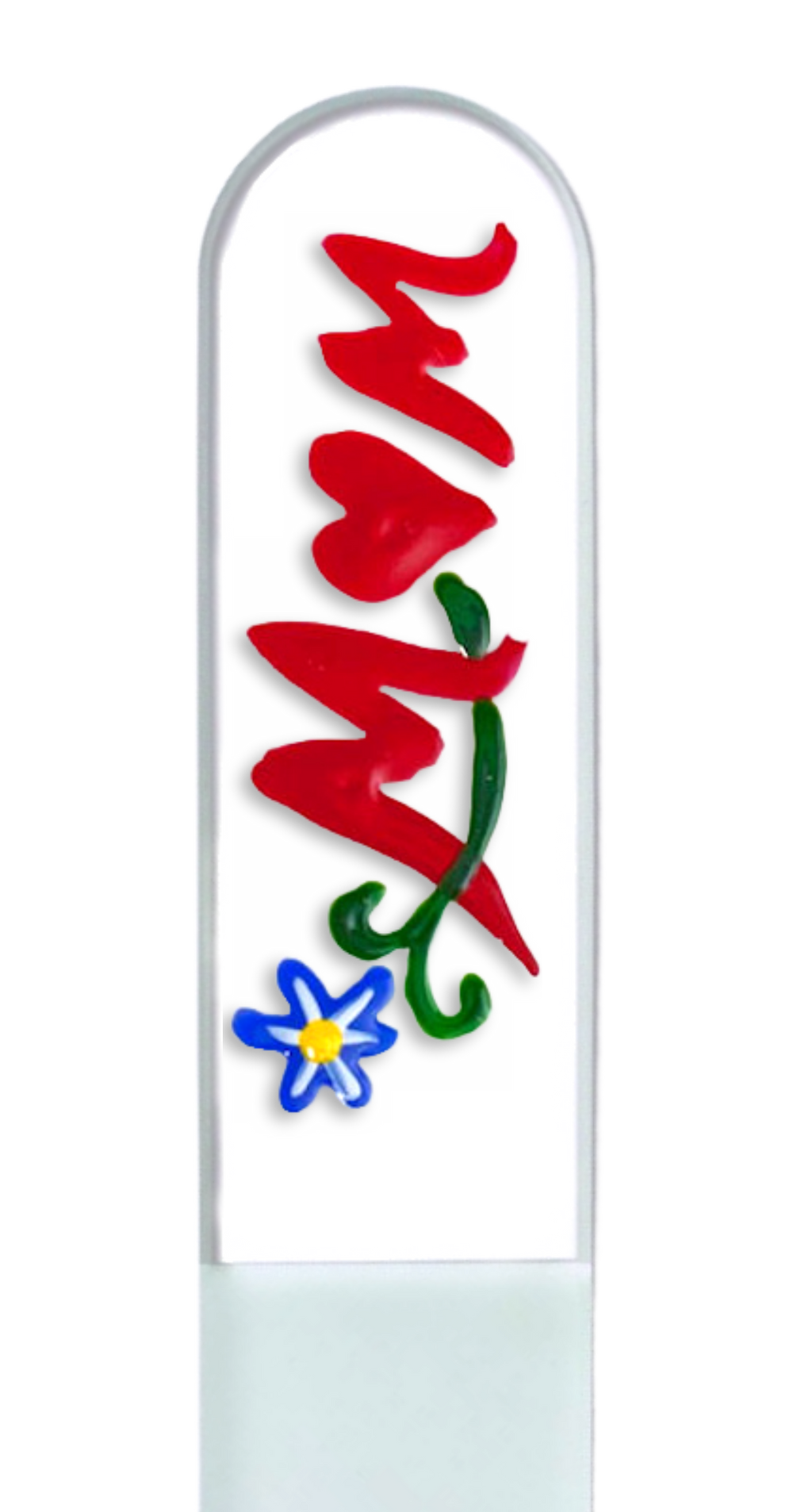 Mom Flowers Mother's Day Gift Hand Painted Crystal Nail File: Medium