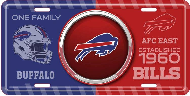 Buffalo Bills Bullseye License Plate