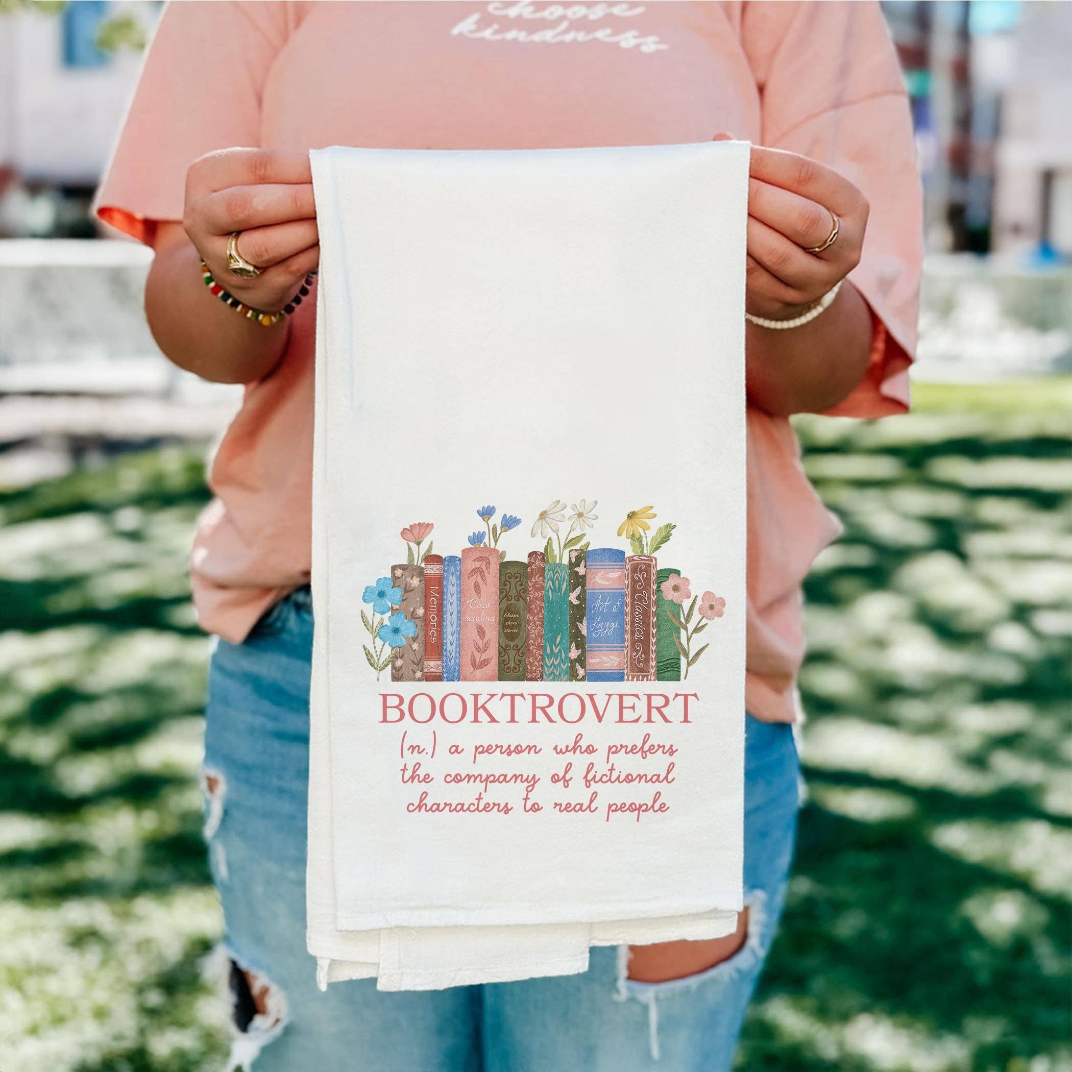 Booktrovert Definition Tea Towel