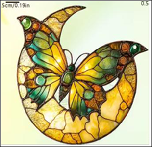 Crescent Moon & Butterfly Acrylic Suncatcher