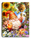 Honey Bee Gnome Lighted Tabletop Canvas