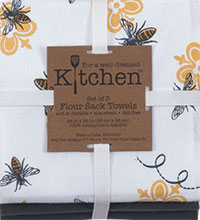 Queen Bee 3pc Flour Sack Towel Set