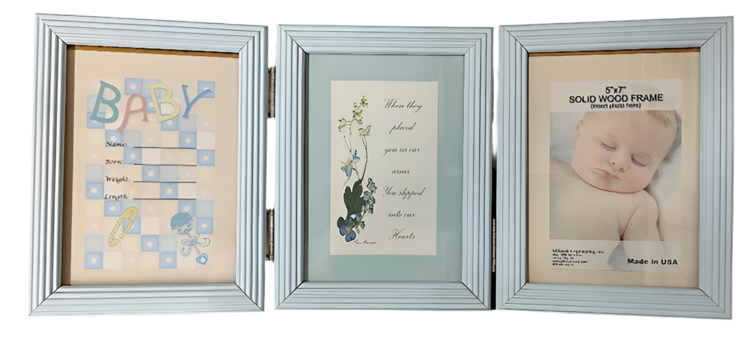 Blue Triple Hinged Baby Frame