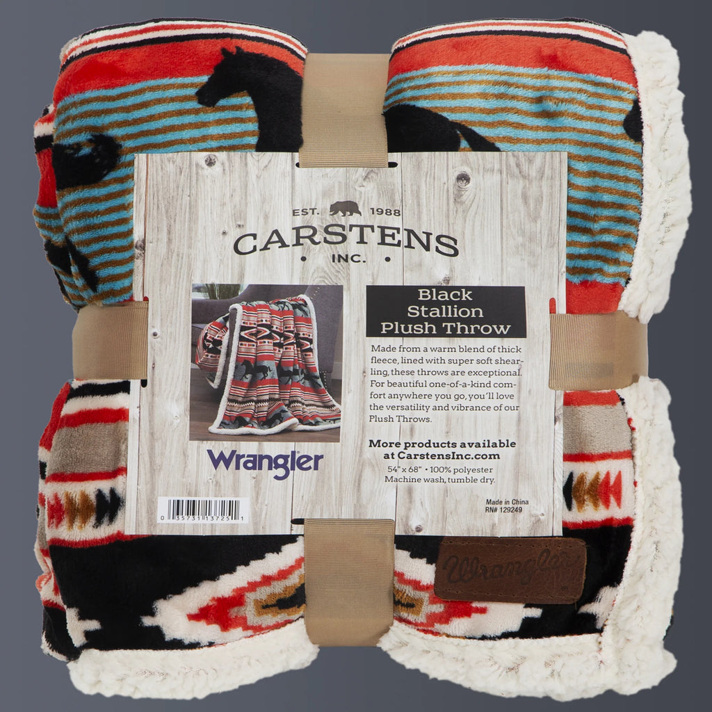 Wrangler Black Stallion Throw Blanket JW283