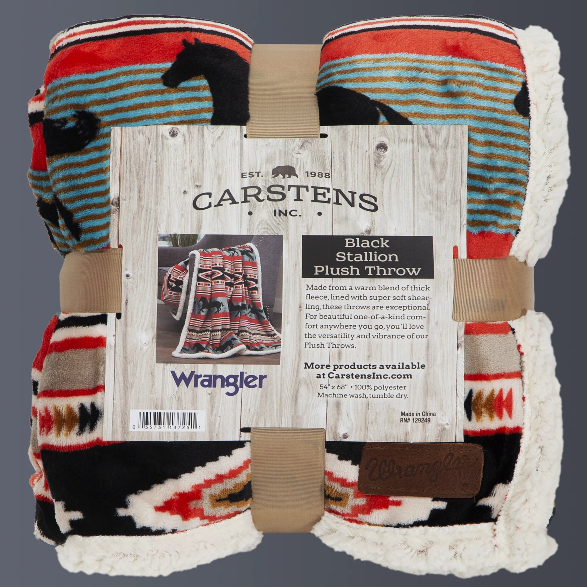 Wrangler Black Stallion Throw Blanket JW283